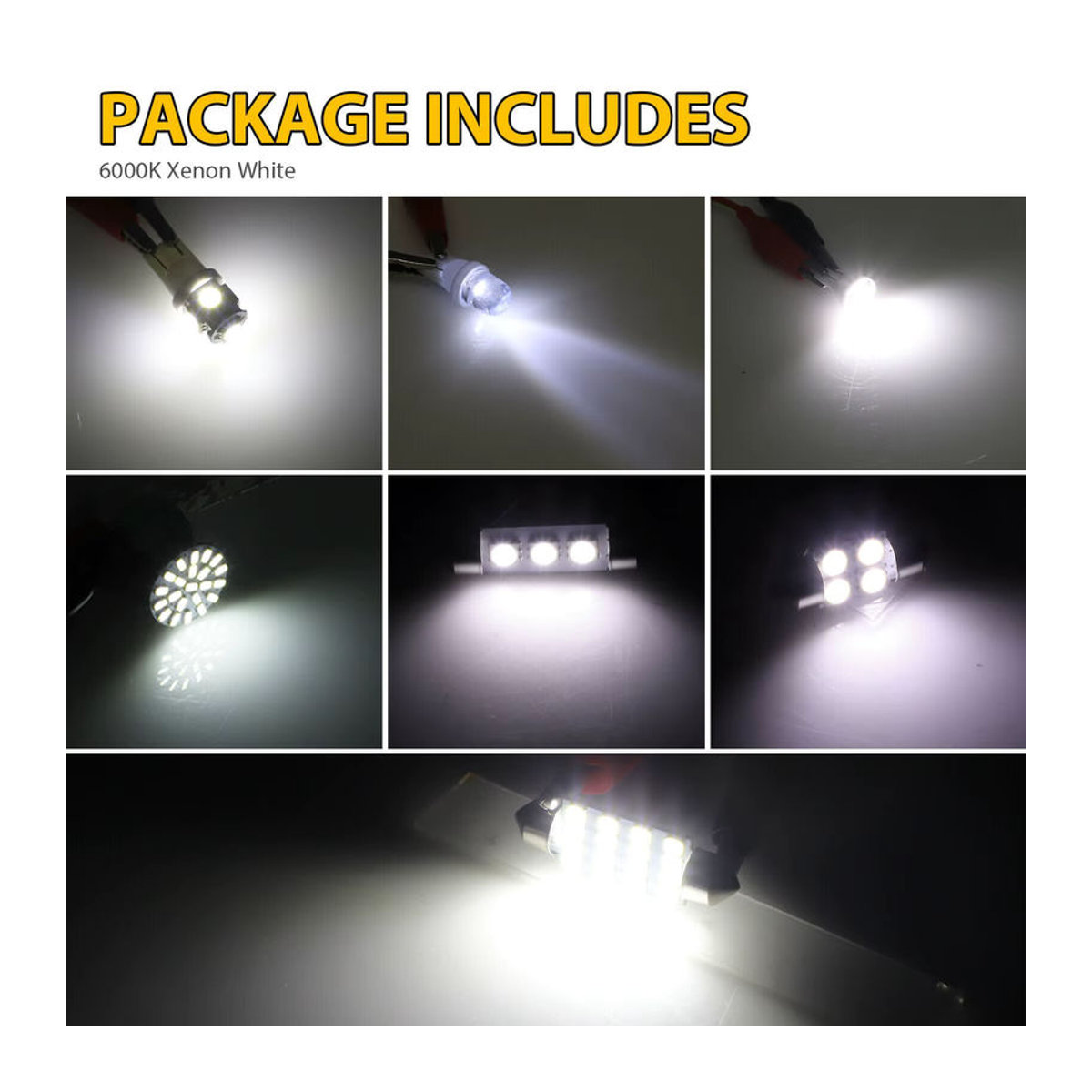 LED Glühbirnen Set für den Auto Innenraum, Kofferraum und Kennzeichenbeleuchtung - Bild 4