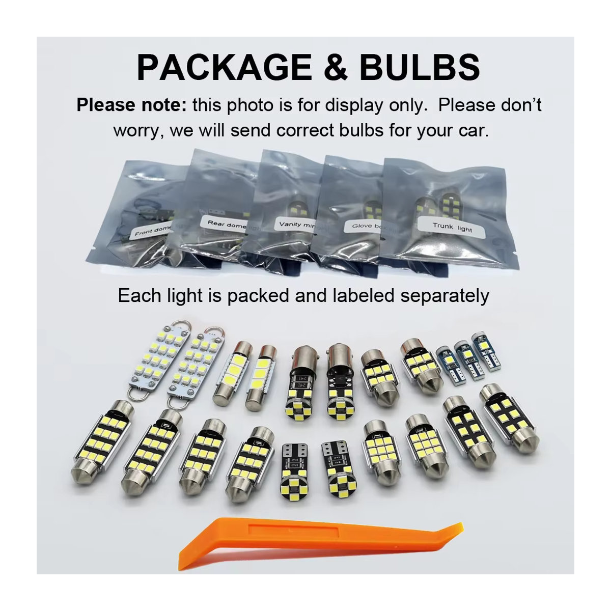 LED Innenraumbeleuchtung Set für BMW 5er E39 E60 E61 F10 F11 Limousine und Touring Modelle von 1995 bis 2017 - Bild 3