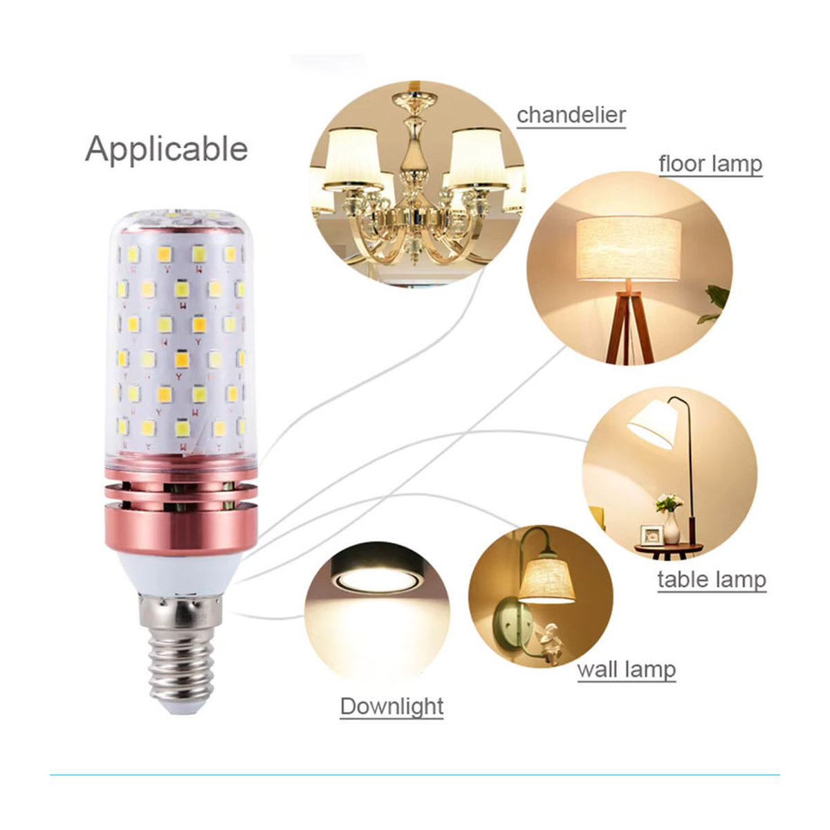 LED Maisbirne E27 Glühbirne für Kronleuchter und Heimdekoration - Bild 2