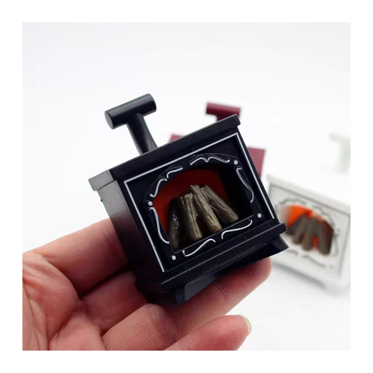 LED Mini Kamin Nachtlicht als kreative Dekoration und elektronische Kerze in Weiß - Bild 6
