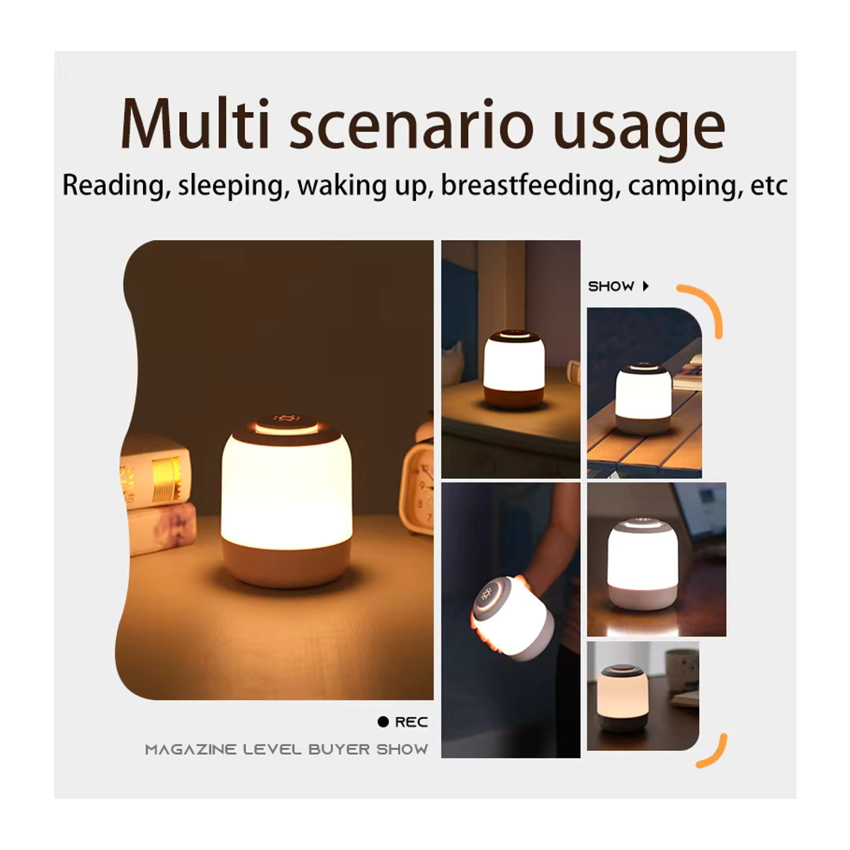 LED Nachtlicht mit Touch-Sensor als minimalistische Tischlampe in Weiß - Bild 5