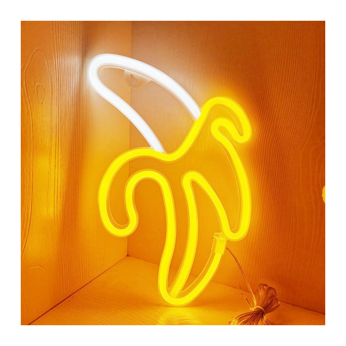 LED-Neonschild Banane in Gelb als Wandlampe für Restaurant und Heimdekoration - Bild 1