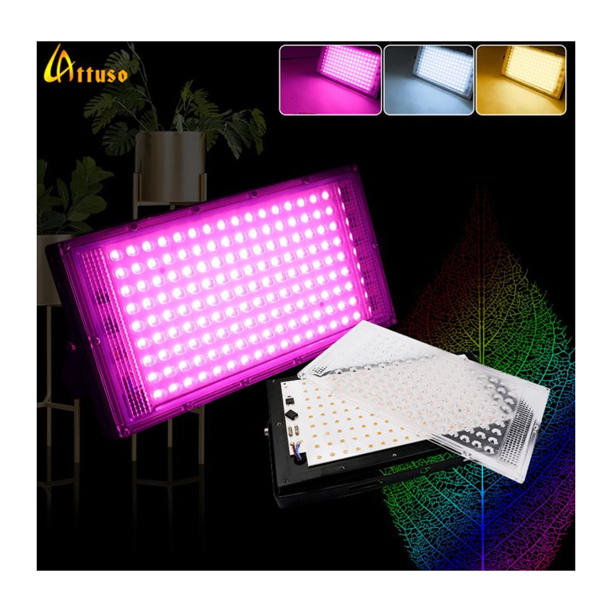 LED Pflanzenwachstumslampe mit Vollspektrum für Hydrokultur und Indoor-Pflanzen aus Aluminium - Bild 1