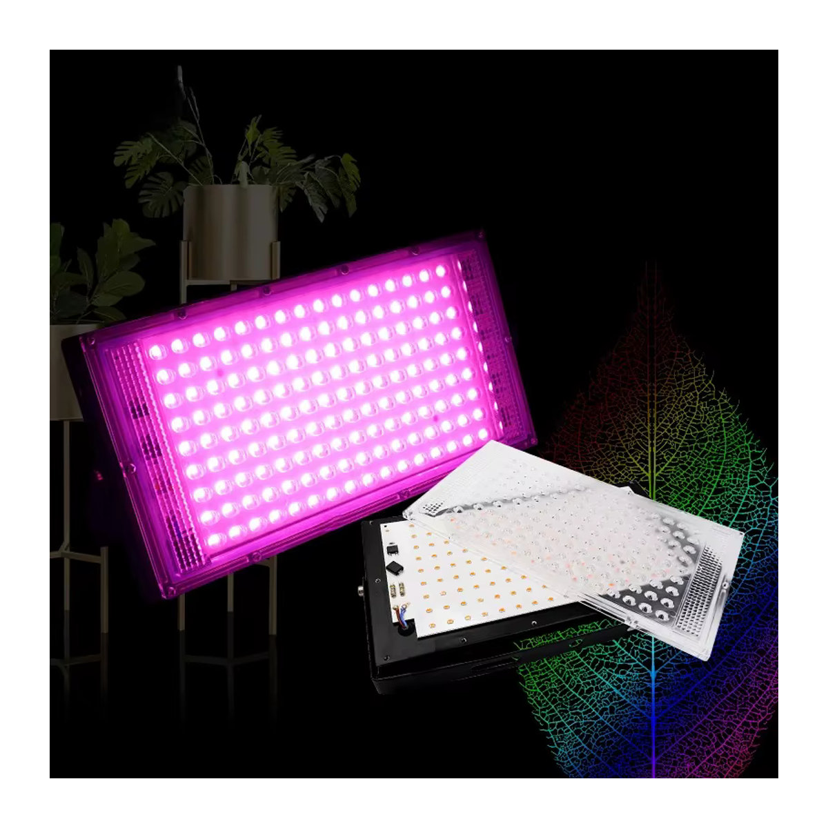 LED Pflanzenwachstumslampe mit Vollspektrum für Hydrokultur und Indoor-Pflanzen aus Aluminium - Bild 6
