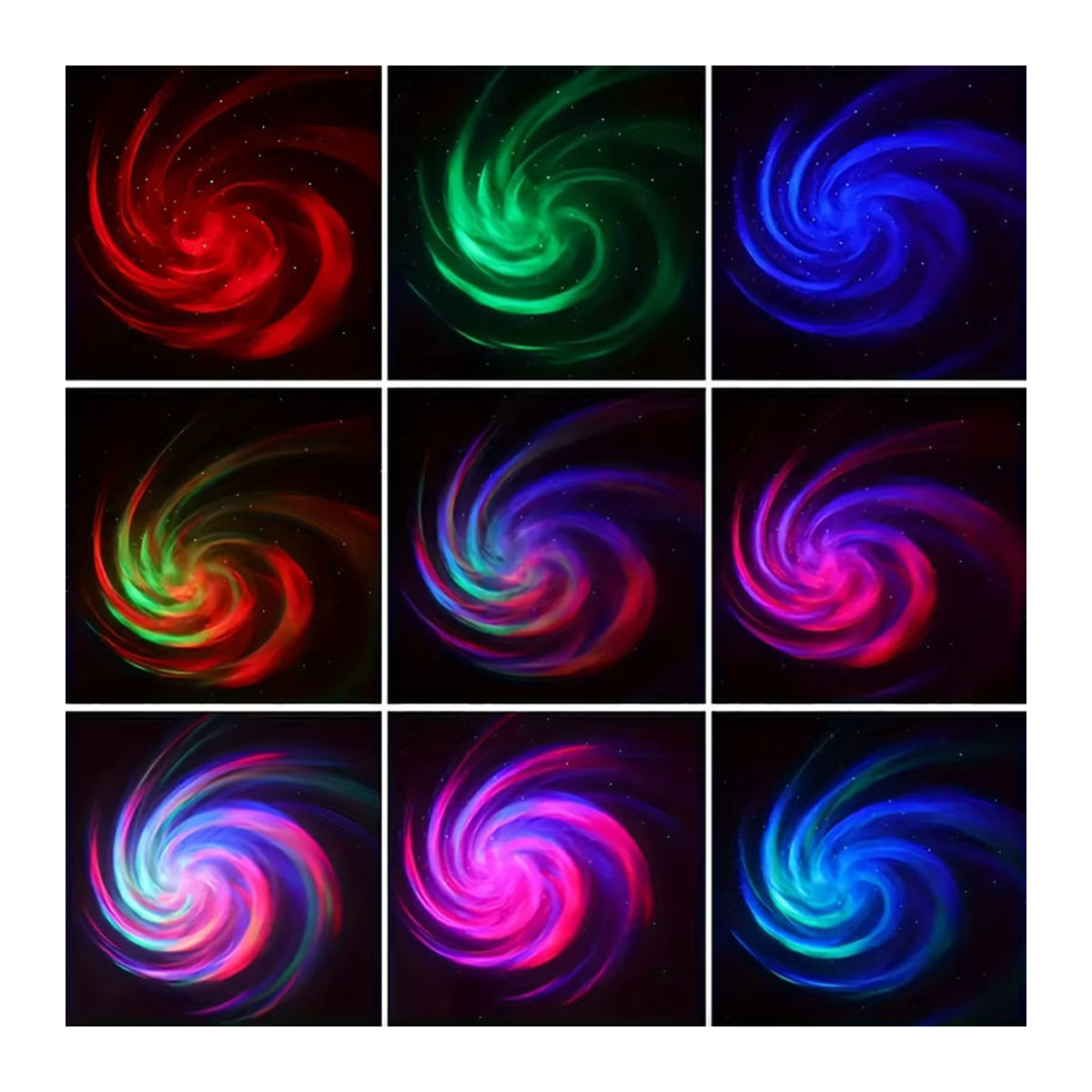 LED Star Galaxy Projektor Lampe mit Fernbedienung und rotierender Magischer Kugel in Bunt - Bild 1