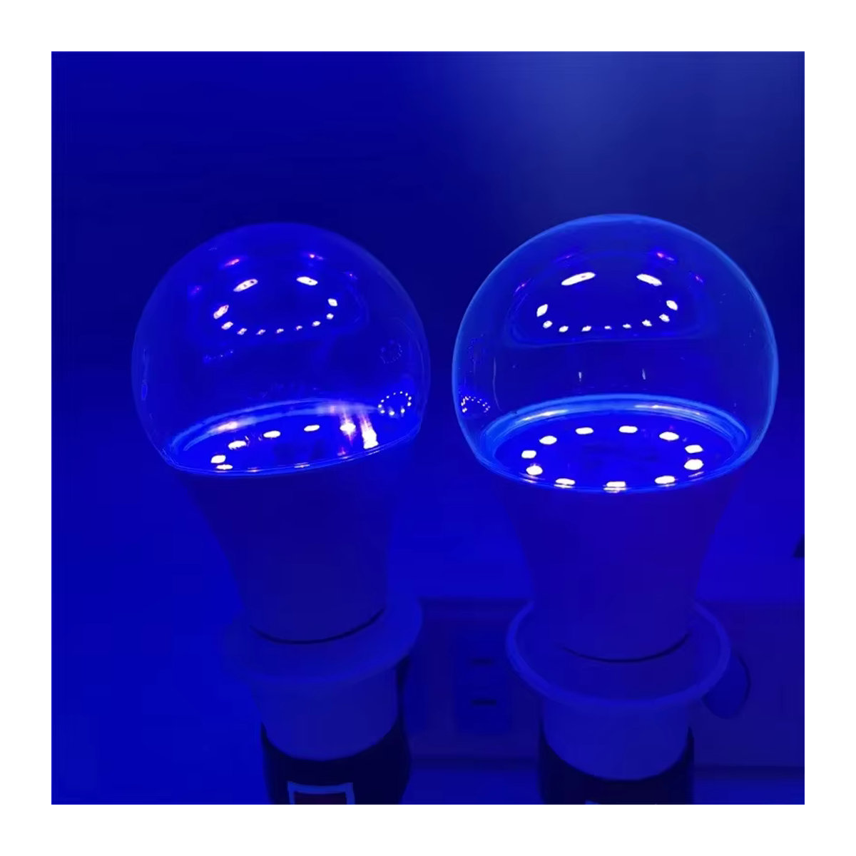 LED UV Schwarzlicht Glühbirne E27 9W 395nm für Party und Fluoreszenz-Effekte - Bild 2