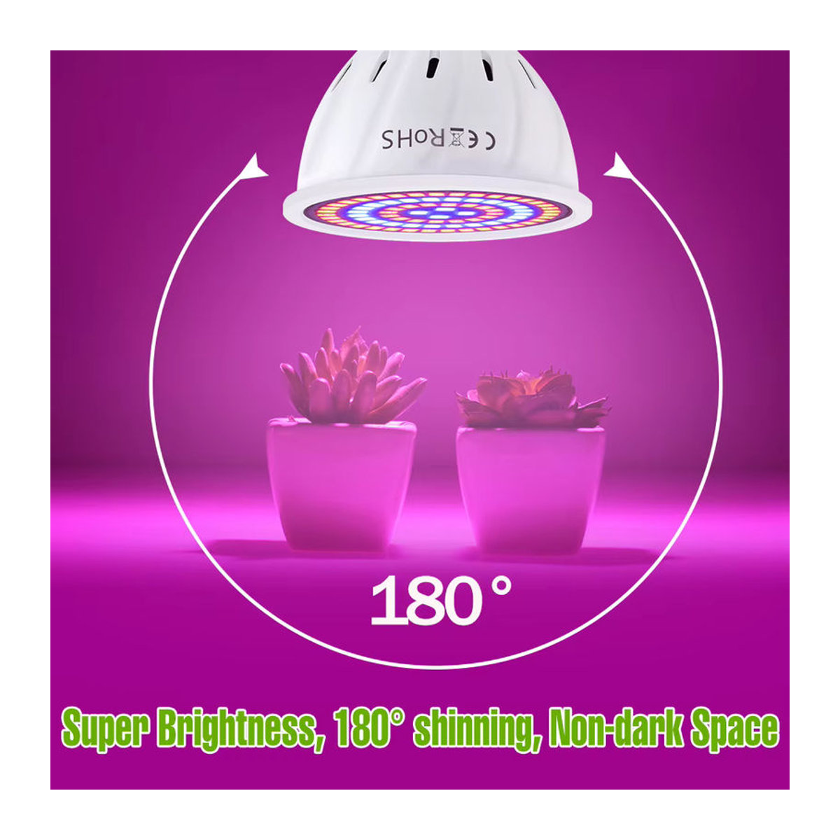 LED Vollspektrum Pflanzenlampe für Indoor Growbox und Blumen, verschiedene Fassungen E27/E26/E14/GU10/MR16, AC220V - Bild 3
