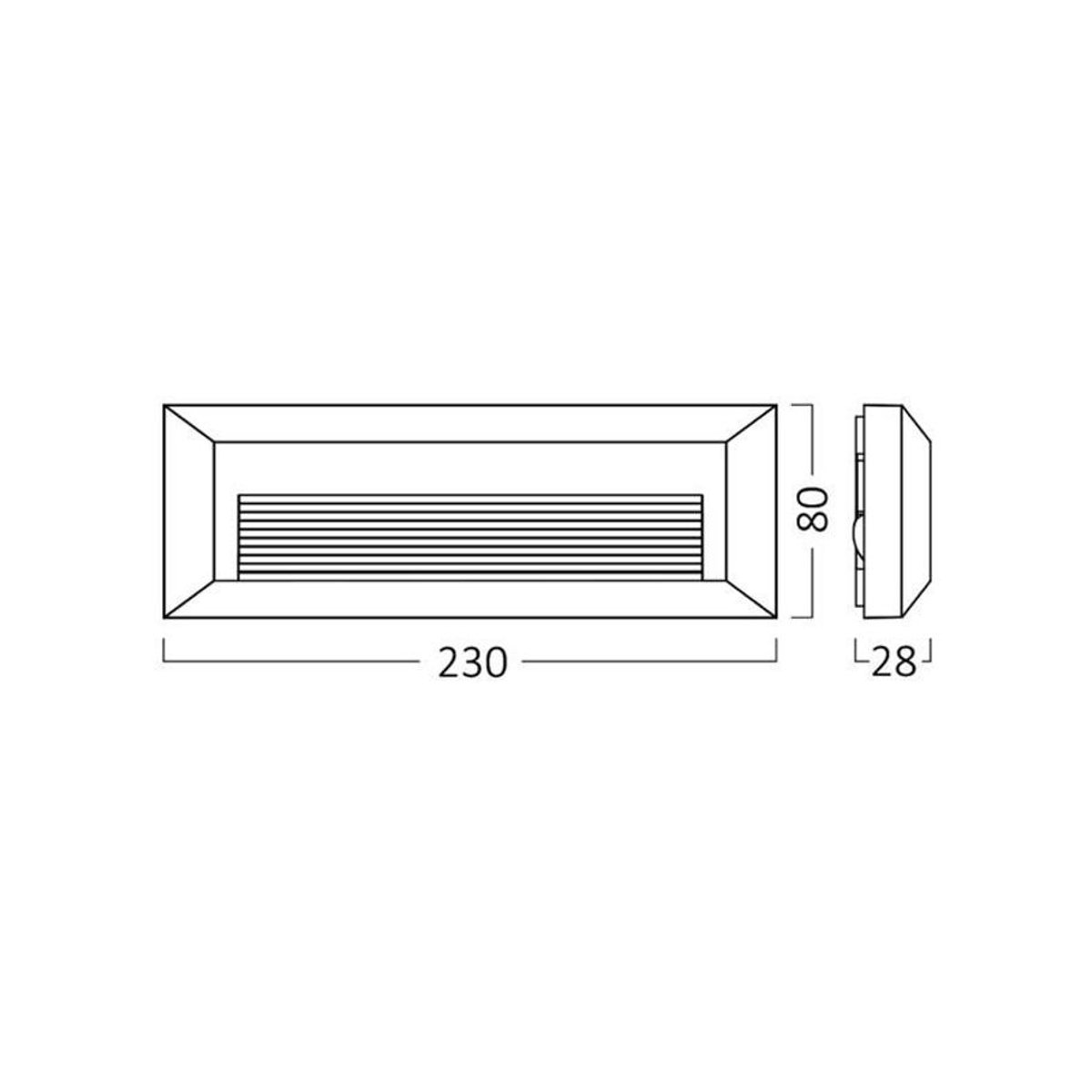 LED Wandleuchte VEKTA-B 3-in-1 in Anthrazit mit 3W und 180lm, IP65 wetterfest und minimalistisches Design - Bild 2