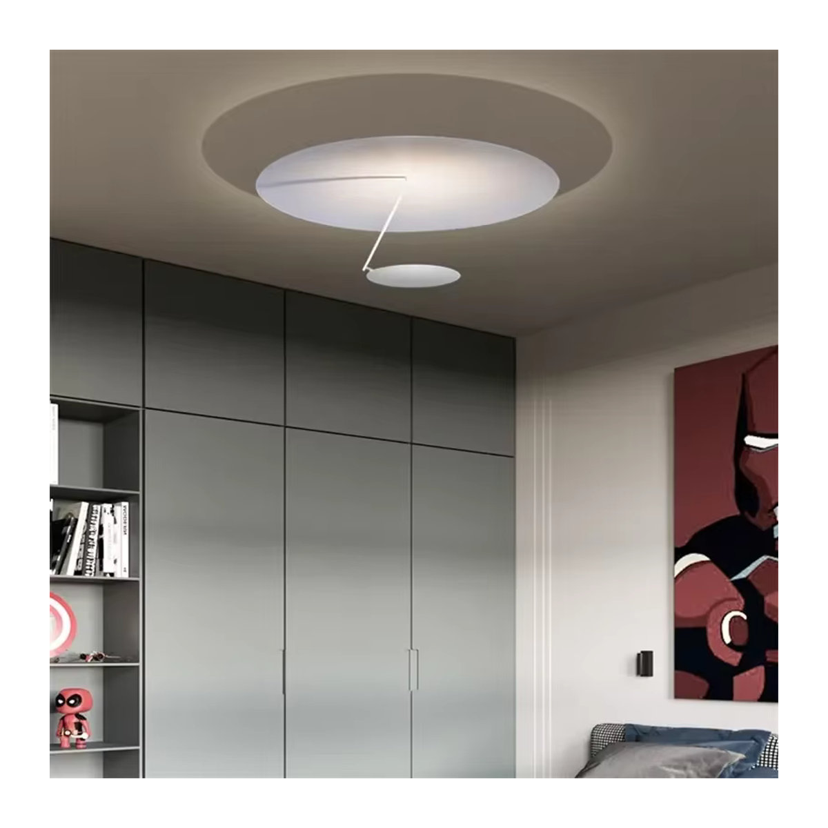 Lederam Kronleuchter Weiß Minimalistische Hängelampe für dein Wohnzimmer - Bild 1