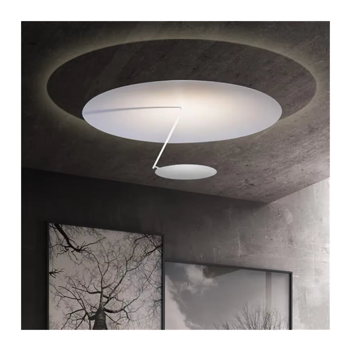 Lederam Kronleuchter Weiß Minimalistische Hängelampe für dein Wohnzimmer - Bild 3