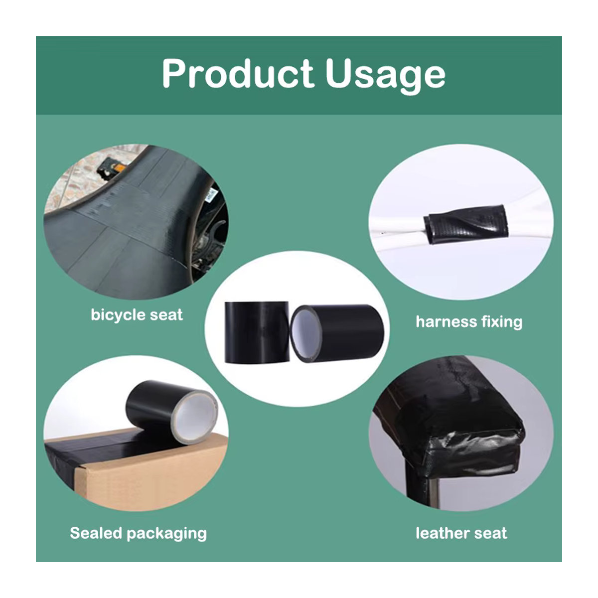 Lederreparaturband in Schwarz für die Reparatur von Leder und Kunstleder an Sofas, Autositzen, Handtaschen, Jacken, Möbeln und Schuhen - Bild 5