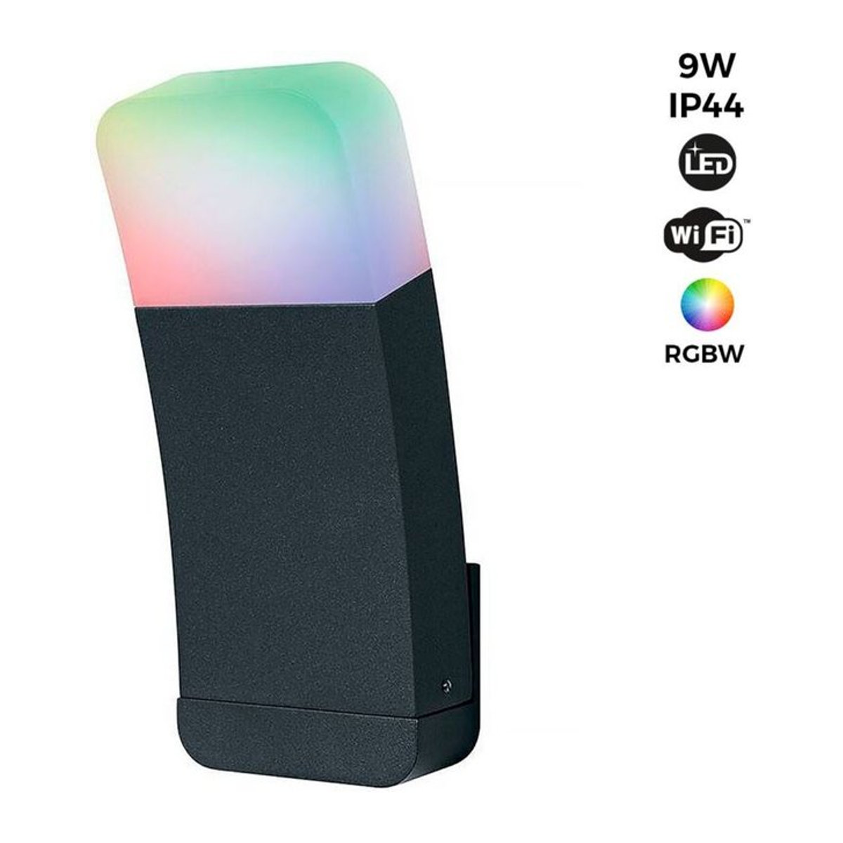 LEDVANCE Smart+ Curve LED-Außenwandleuchte Multicolor, Anthrazit/Weiß, 9W, IP44 - Bild 1