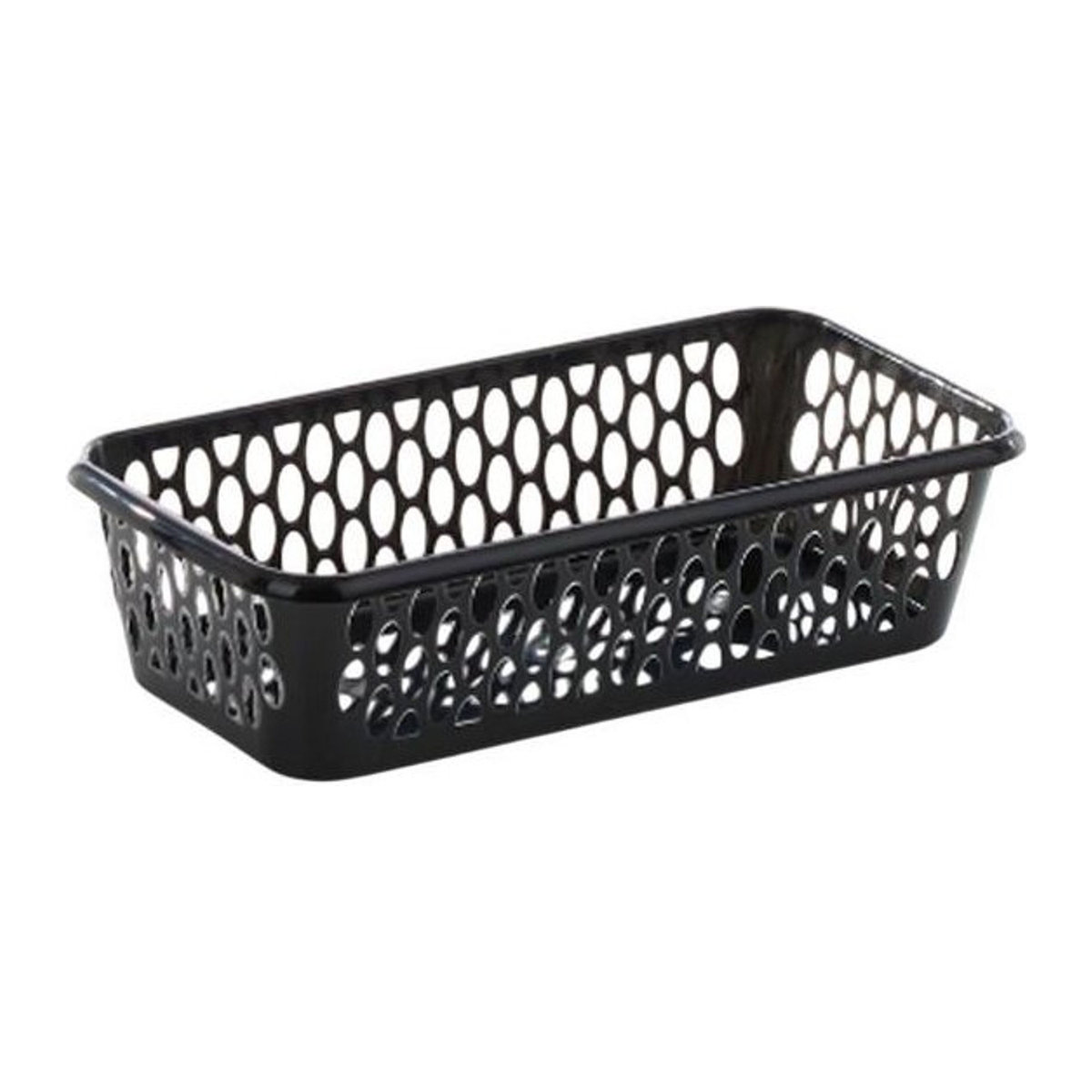 Leecroft Korb Schwarz aus Kunststoff, B/T/H: 20 x 10 x 5 cm - Bild 1