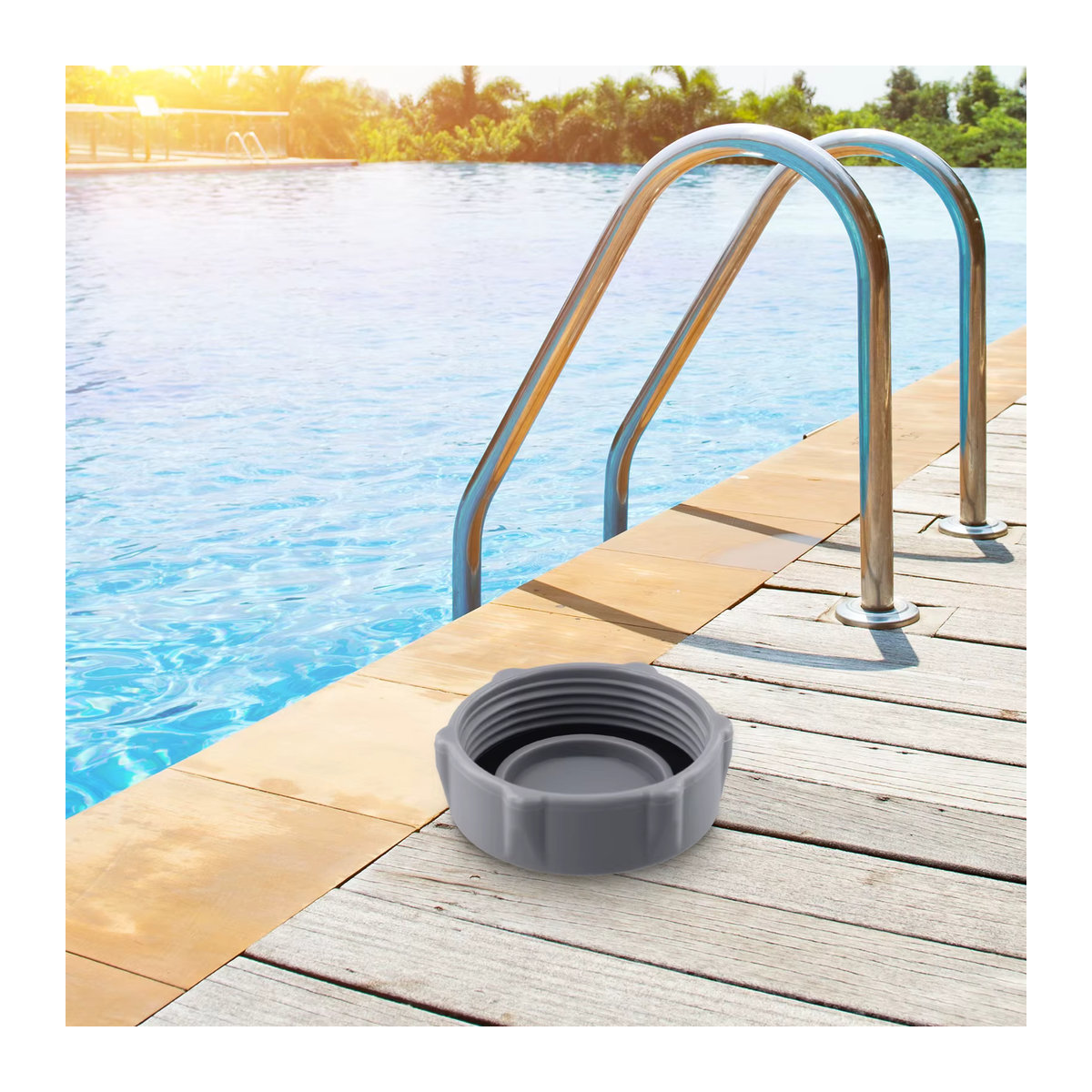 LEENKEA Ersatzteil Ablauf Ventil Kappe Grau für Outdoor Pool und Spa, P6H1158ASS16 aus Kunststoff - Bild 3