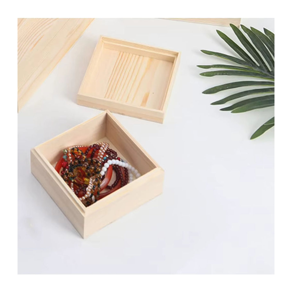 LEENKEA Holzkiste aus Kiefernholz in Braun als handgefertigte Aufbewahrungsbox für Schmuck und Sammlerstücke - Bild 3