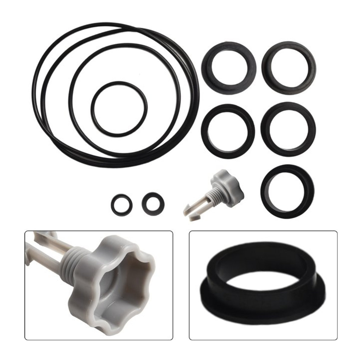 LEENKEA O-Ring Dichtungssatz für Intex Sandfilterpumpen und Air Release Ventile zur Reparatur deines Schwimmbad-Filtersystems - Bild 1
