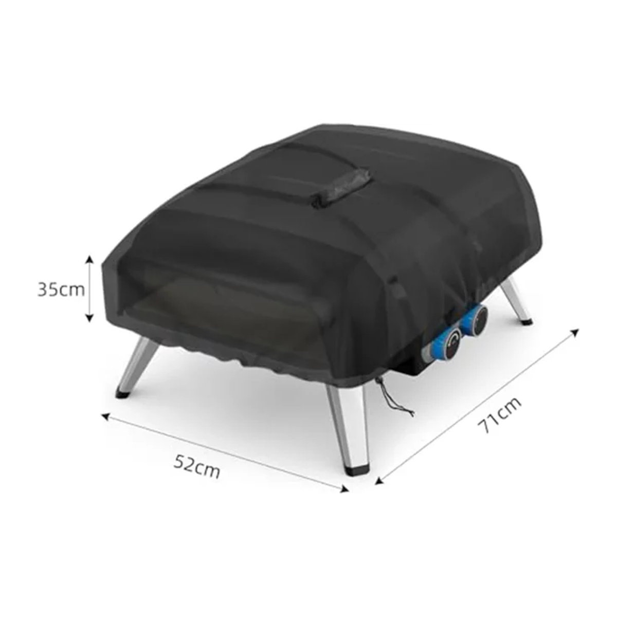 LEENKEA Pizzaofen-Abdeckung für Tefal Gasofen, Schwarz, B/T/H: 71 x 52 x 35 cm - Bild 1