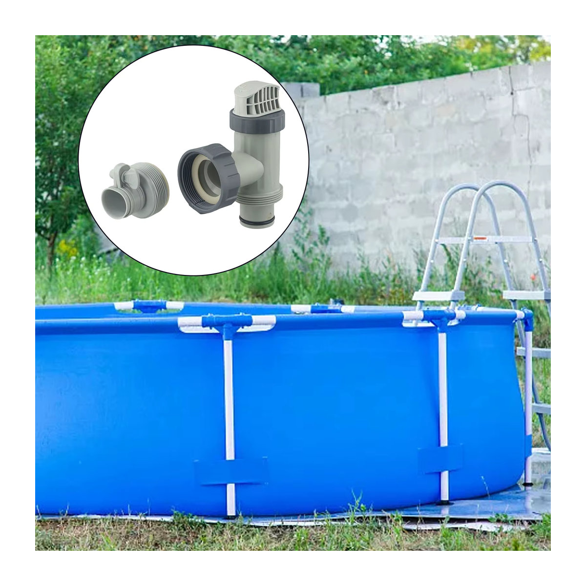 LEENKEA Pool Plunger Ventil Typ B Schlauch Adapter Ersatz für Intex Sandfilterpumpen und Schwimmbad Zubehör - Bild 4