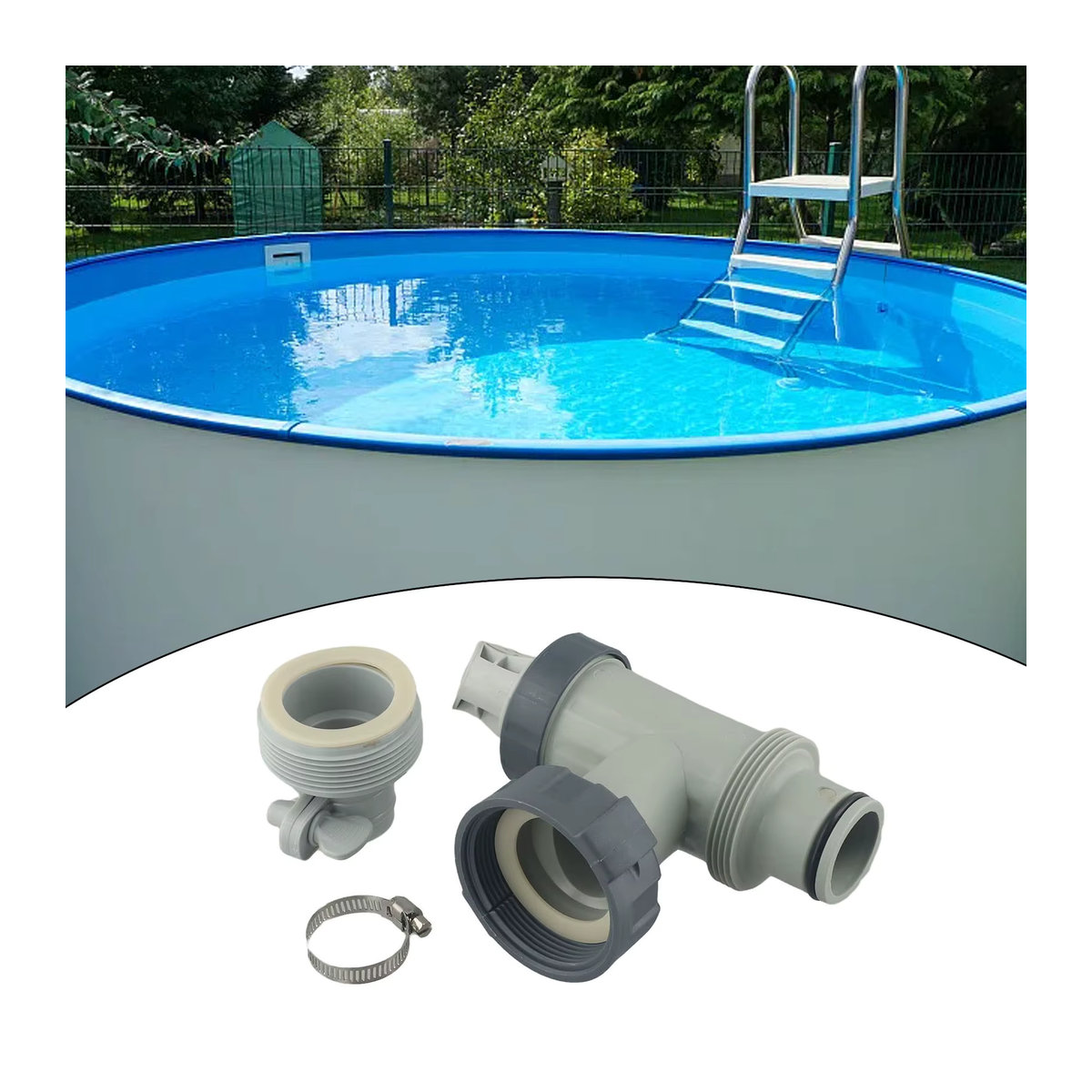 LEENKEA Pool Plunger Ventil Typ B Schlauch Adapter Ersatz für Intex Sandfilterpumpen und Schwimmbad Zubehör - Bild 5