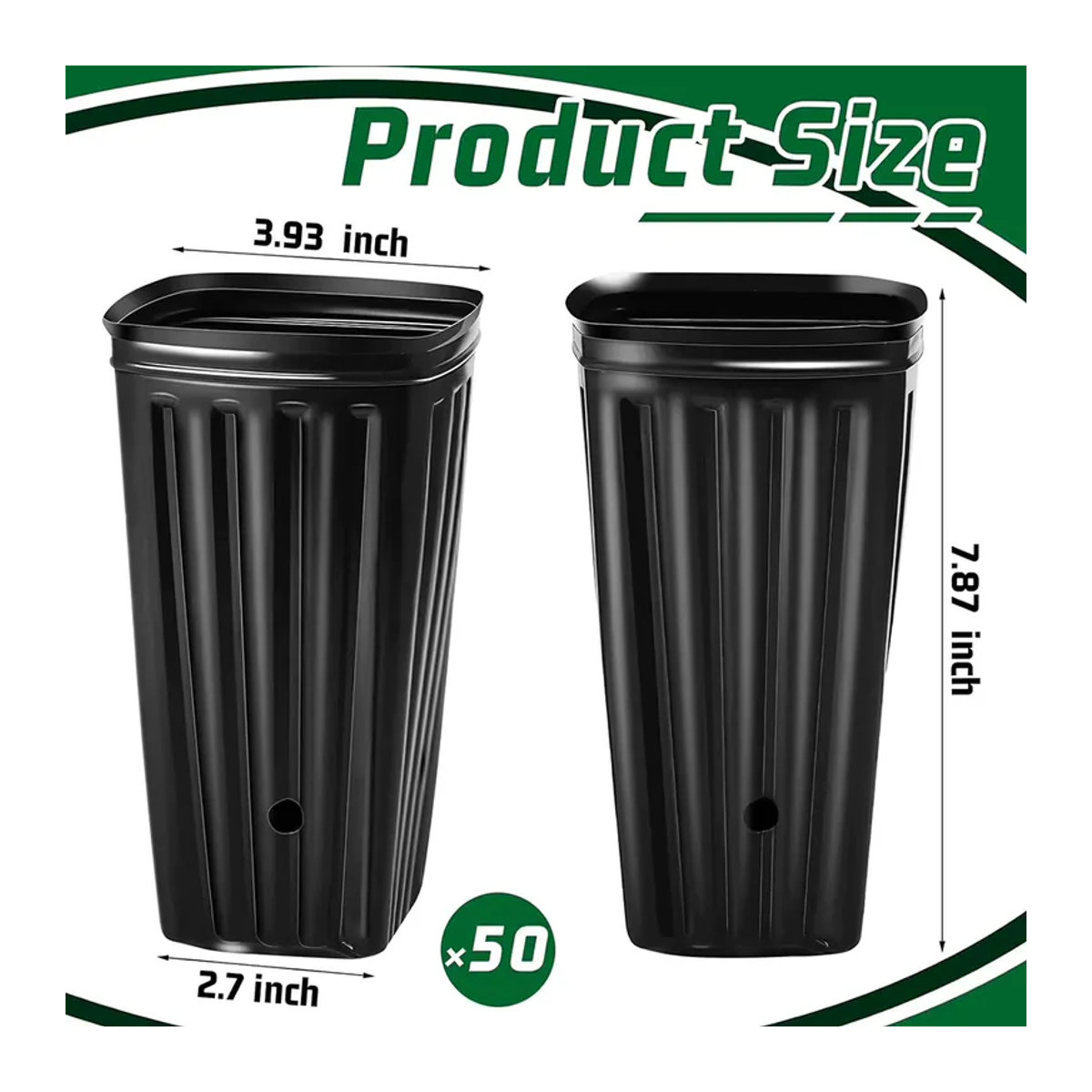LEENKEA Quadratisches Pflanzgefäß aus Kunststoff für Aussaat und Gartenpflanzen - Bild 5