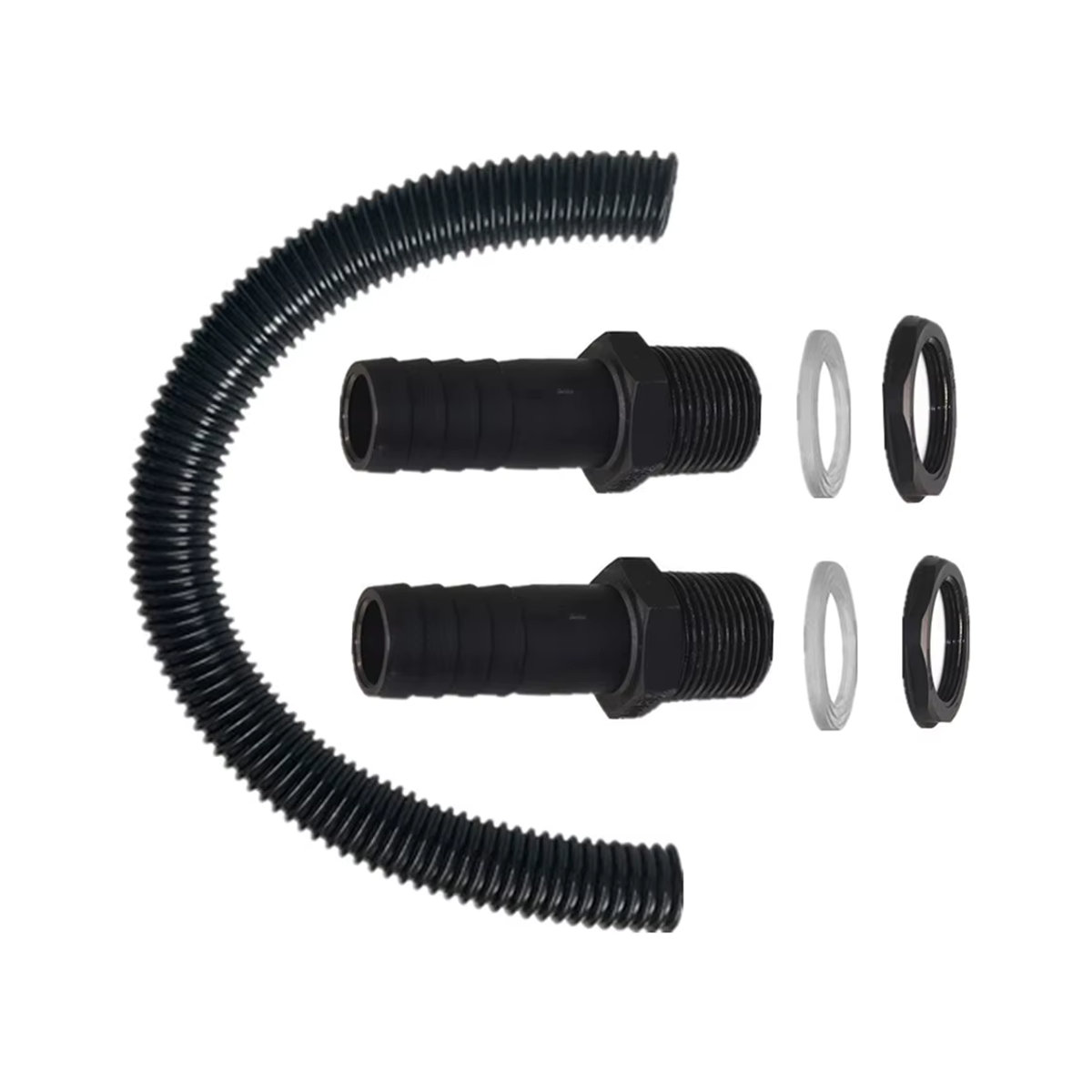 LEENKEA Regenwasser-Regenfass-Verbindungskit mit 25mm Stecker für Schlauchanschluss und Rohrverlängerung in Schwarz - Bild 3