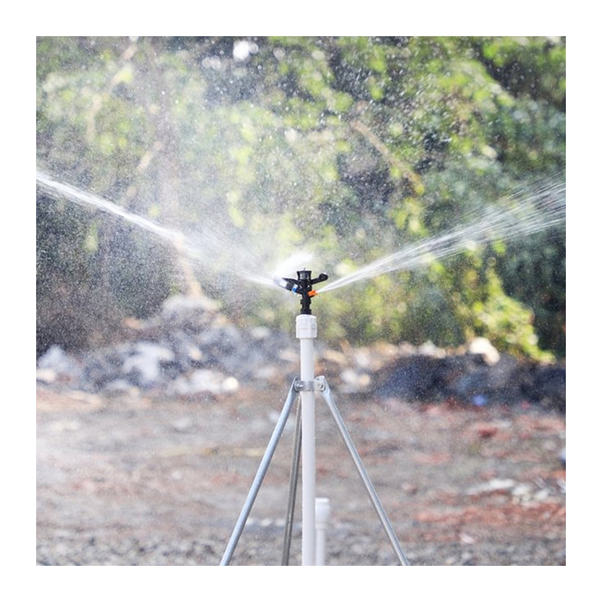 LEENKEA Rocker Sprinkler für Rasenbewässerung und Garten, 360 Grad verstellbar und drehbar, Kunststoff, Schwarz/Weiß - Bild 1