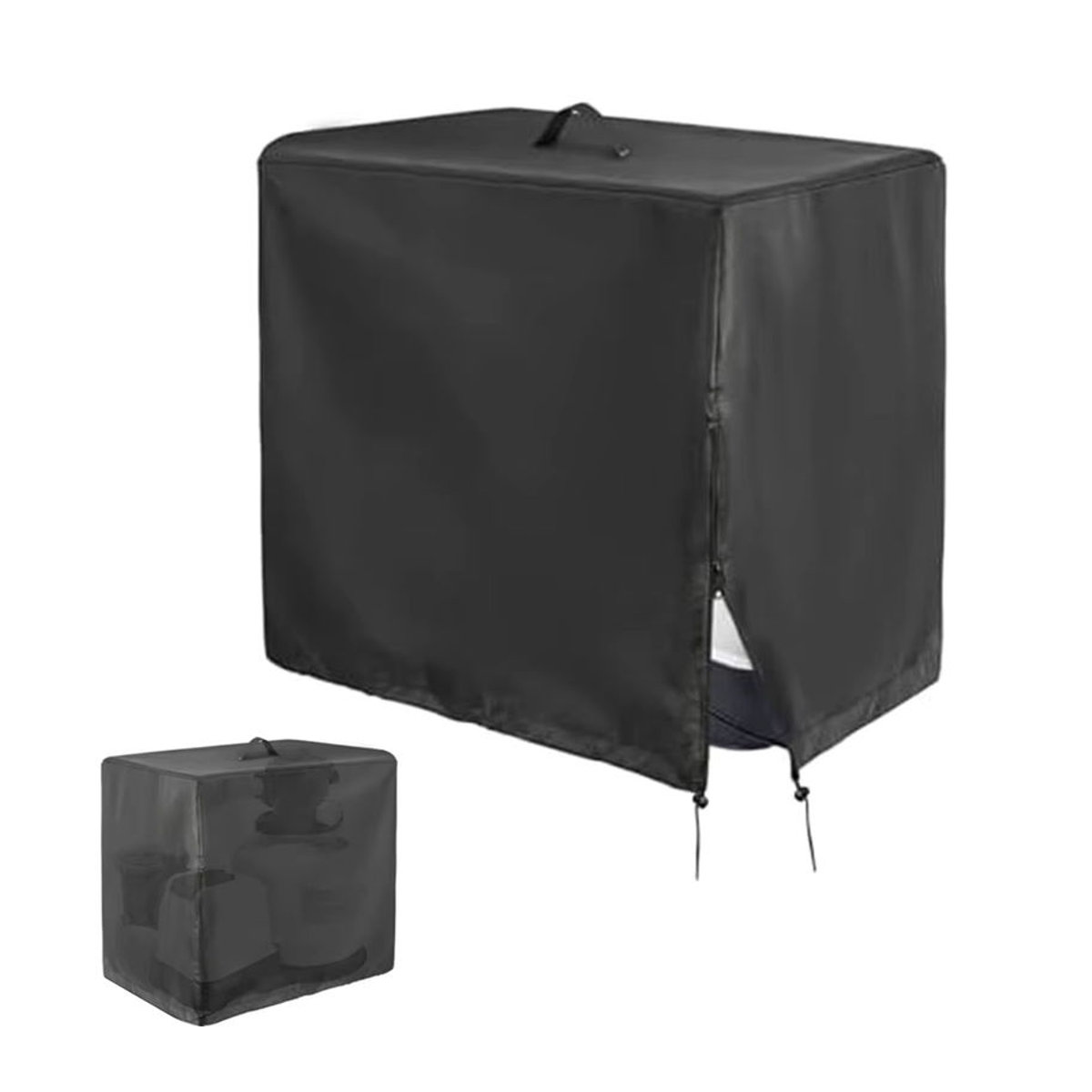 LEENKEA Wasserdichte Sandfilterabdeckung aus 420D Oxford-Gewebe für Krystal Clear Pool Pumpen, Schwarz, H x B x T: 62 x 55 x 50 cm - Bild 7