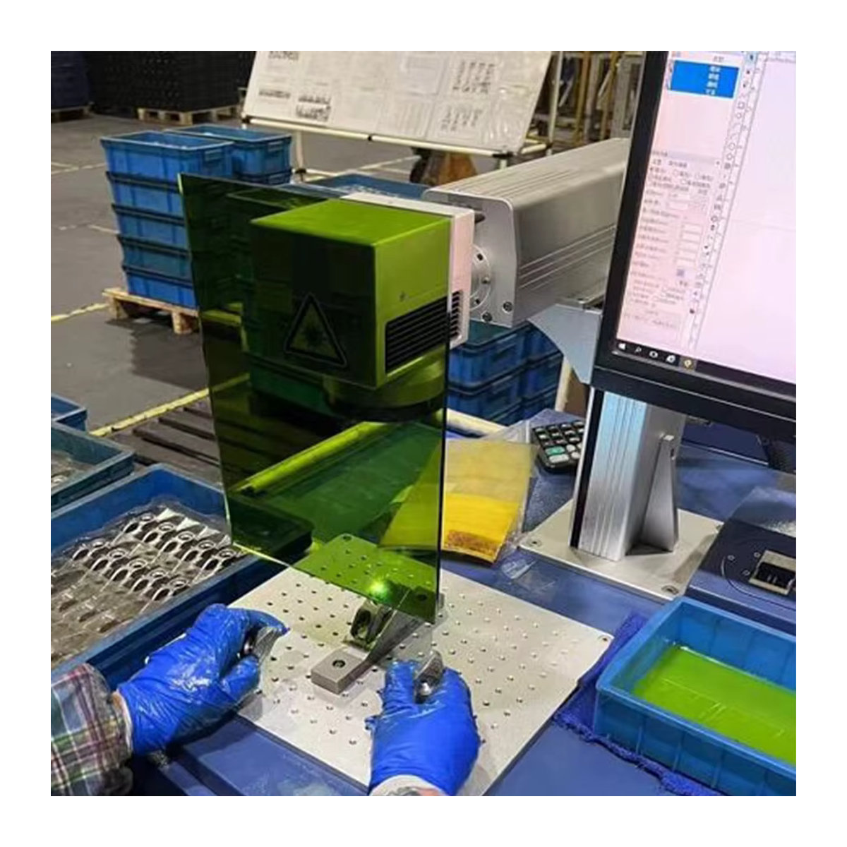 Leeyongin Laser-Schutzfolie aus Acryl als Sichtfenster, transparent grün, Schutzfilter für 190–480 nm, 532 nm und 1064 nm, B: 25 cm, H: 50 cm, T: 0,2 cm - Bild 4