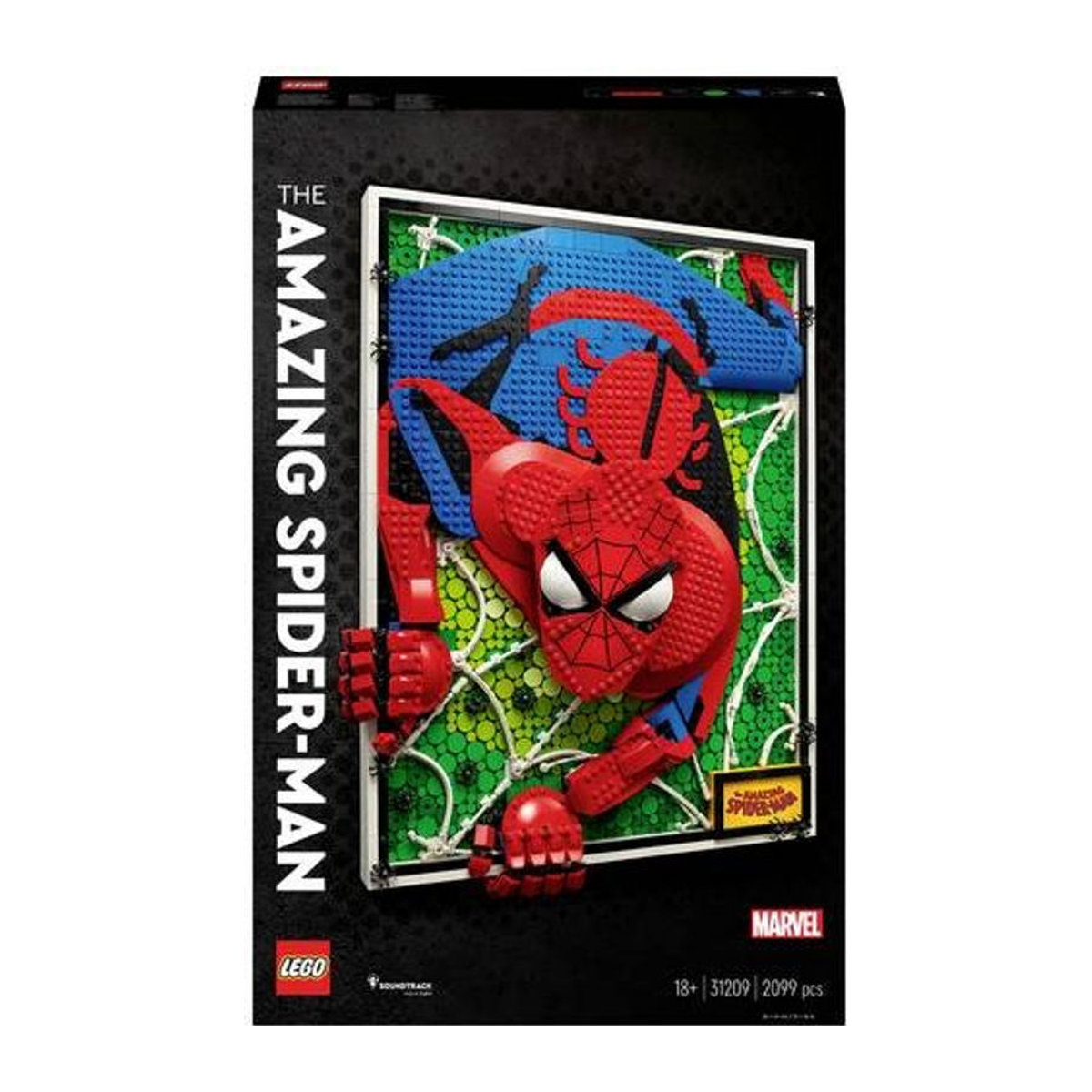 LEGO ART The Amazing Spider-Man Porträt Dekoration für Erwachsene, mehrfarbig - Bild 1