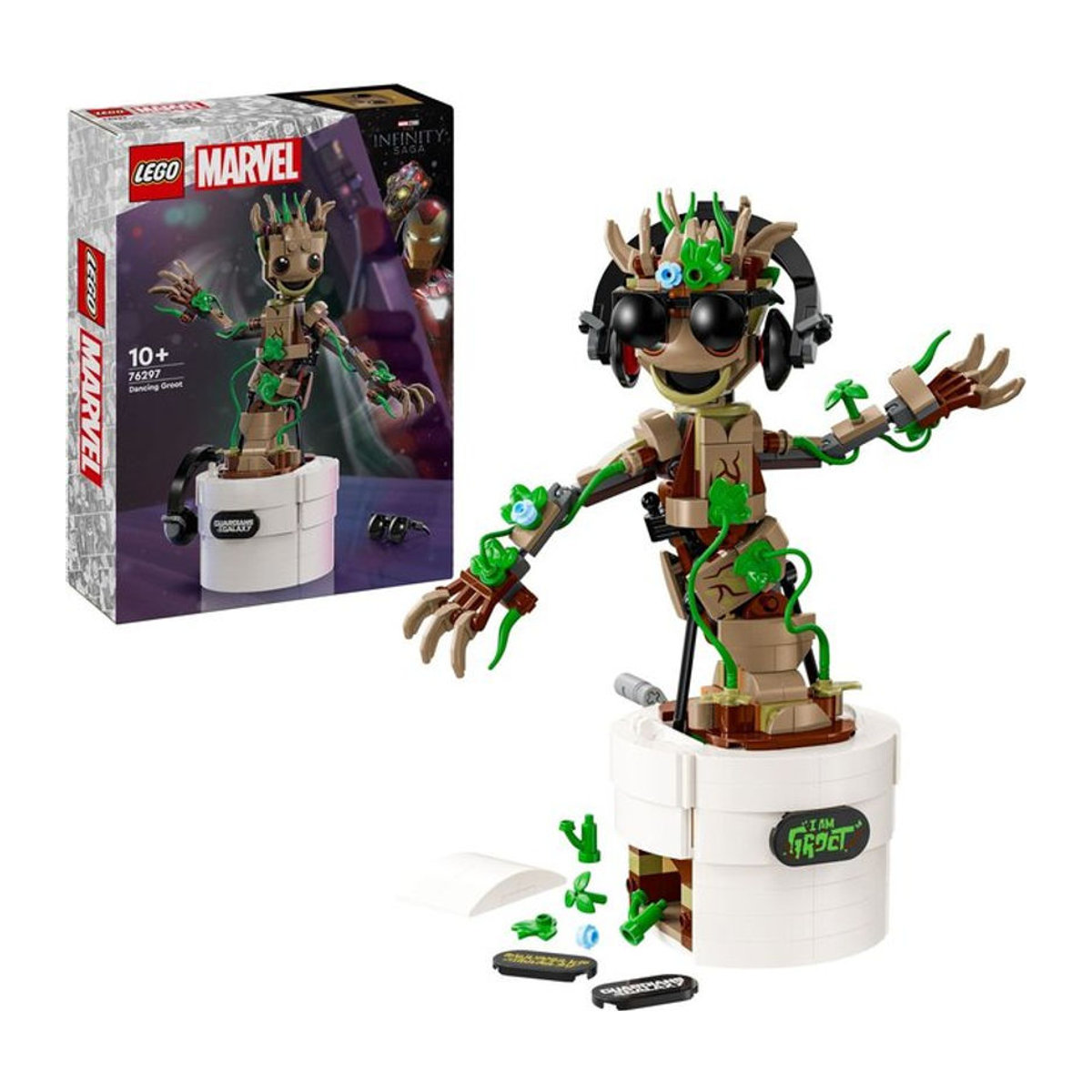 LEGO Marvel Tanzender Groot Figur in Braun - Bild 3
