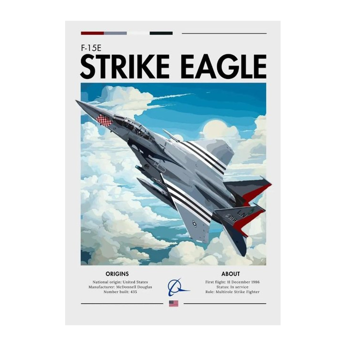 Leibert Art Decoration Painting Überschalljäger Jet Poster, mehrfarbiges Flugzeug Leinwandgemälde für die Wandmontage, B: 50 cm, H: 40 cm, Rahmenlos - Bild 1