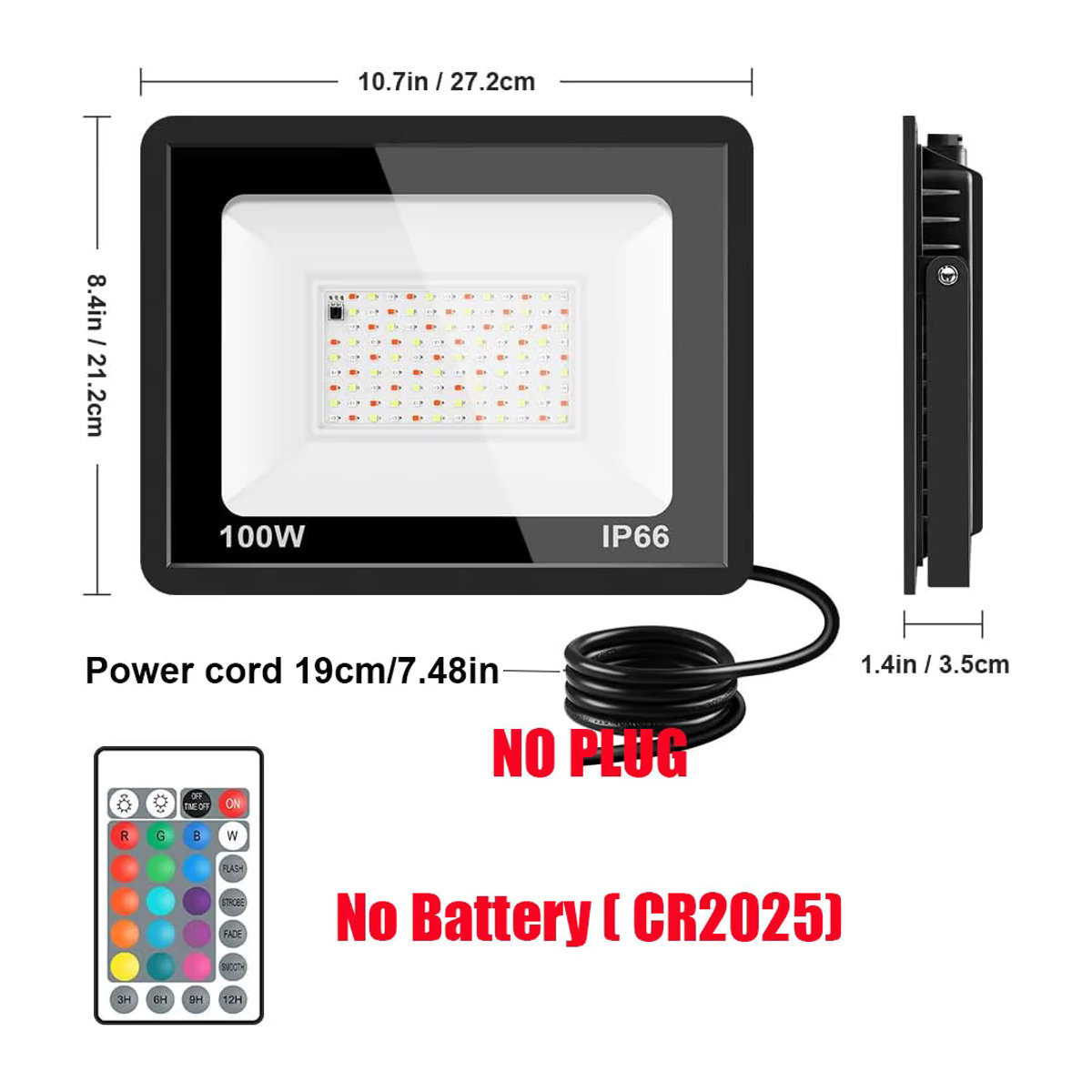 LeiiGeeGo RGB LED Außenstrahler IP66 Wasserdicht in Schwarz - Bild 4