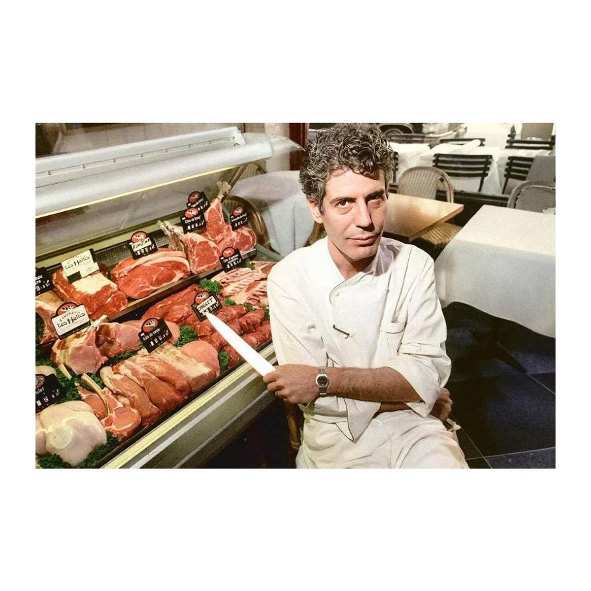Leinwandbild Anthony Bourdain Porträt von August Art Museum, moderne Wanddeko Schwarz, B: 40 cm, H: 50 cm, Rahmenlos - Bild 4