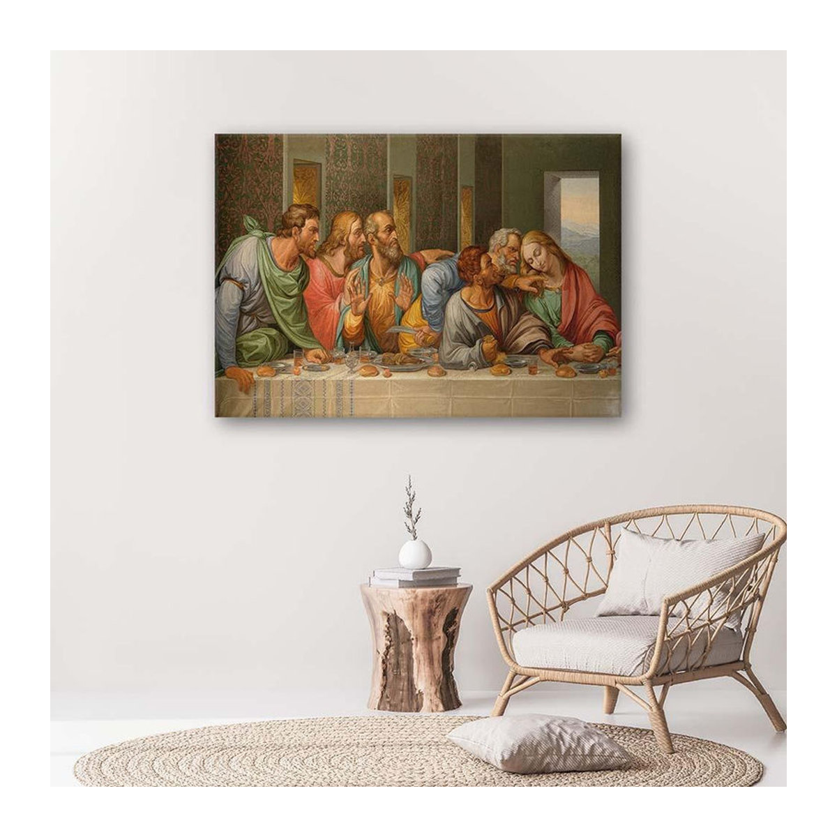 Leinwandbild Feeby Das letzte Abendmahl von Da Vinci Reproduktion mehrfarbig B: 100 cm, H: 70 cm - Bild 2