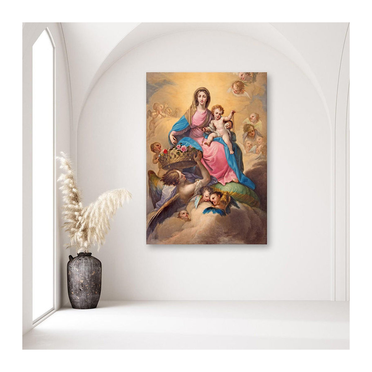 Leinwandbild Feeby Jungfrau Maria mit Kind und Engeln Segovia, mehrfarbig, B: 60 cm, H: 40 cm - Bild 2