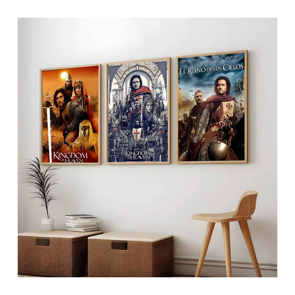 Leinwandgemälde Kingdom of Heaven Historisches Drama Poster in Mehrfarbig, Vintage Wanddekoration im Hochformat - Bild 2