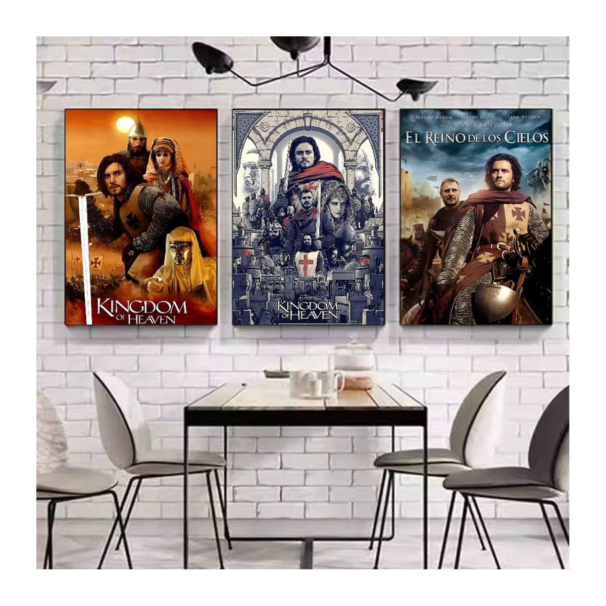 Leinwandgemälde Kingdom of Heaven Historisches Drama Poster in Mehrfarbig, Vintage Wanddekoration im Hochformat - Bild 4