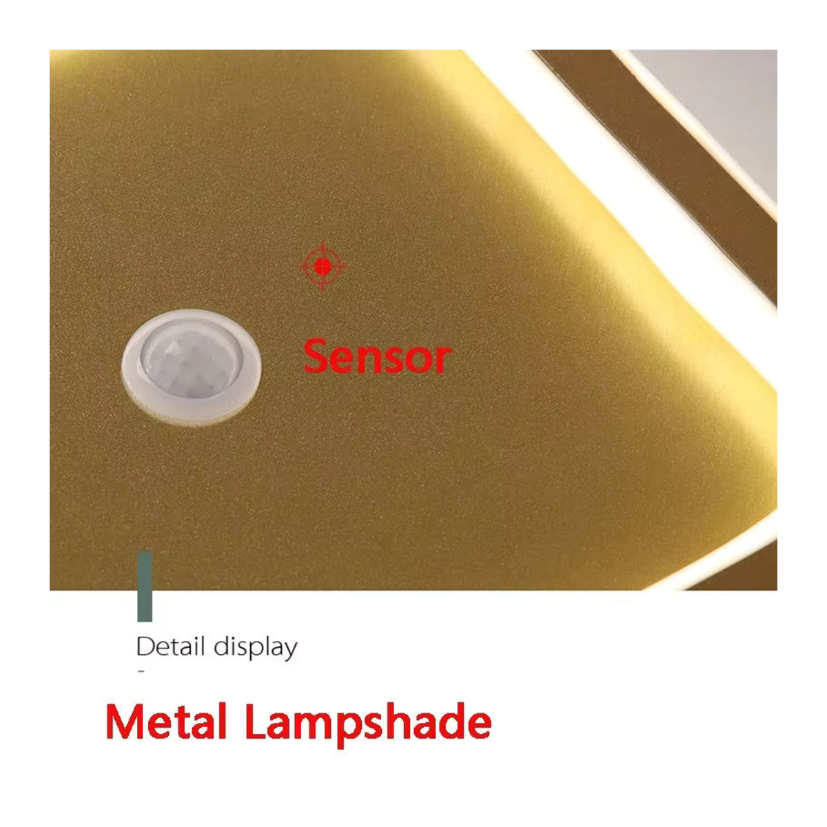 LEITELL Moderne Deckenlampe aus Metall mit PIR-Bewegungsmelder in Schwarz - Bild 3