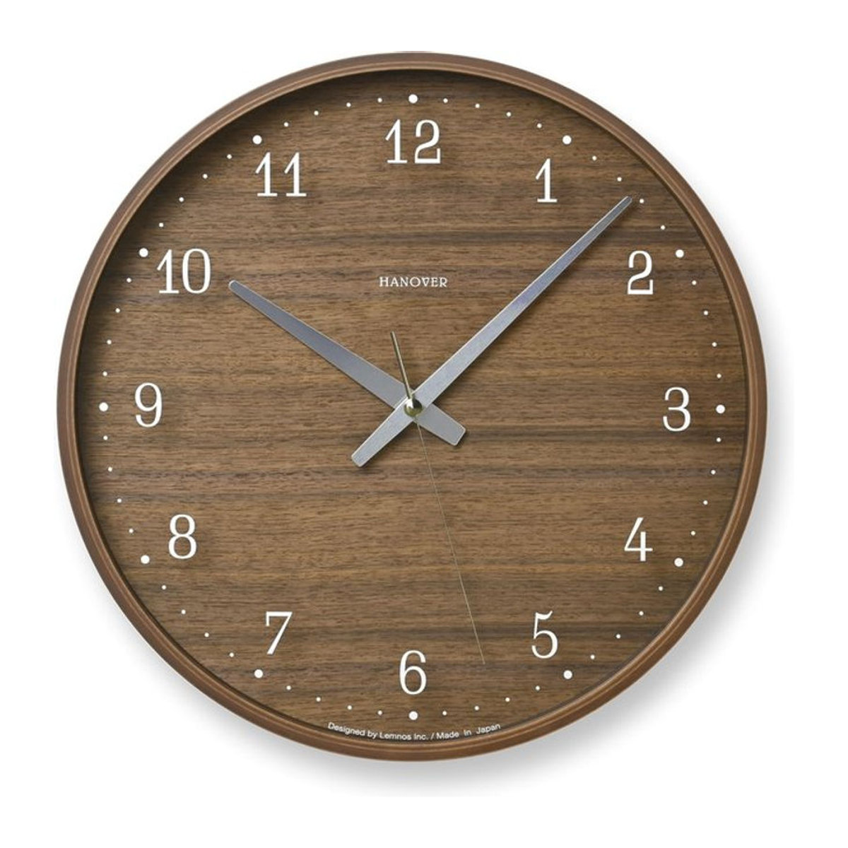 Lemnos Brownie Brown BW Analog Funkuhr aus Naturholz in Braun, rund, Durchmesser: 30,5 cm - Bild 1
