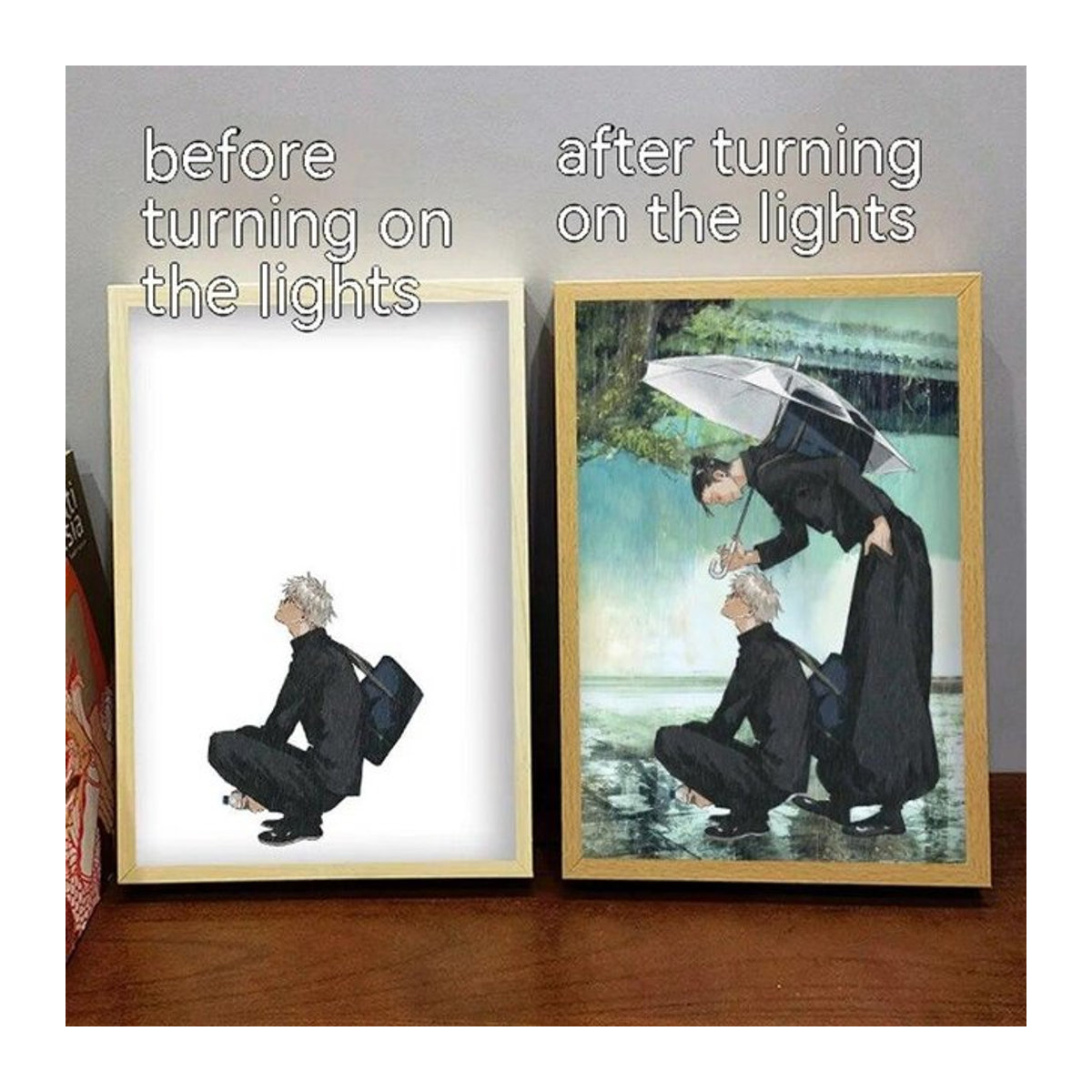 Lemo Nade Jujutsu Kaisen LED Leuchtendes Poster Dekorative Anime Figur Malerei in Mehrfarbig - Bild 1
