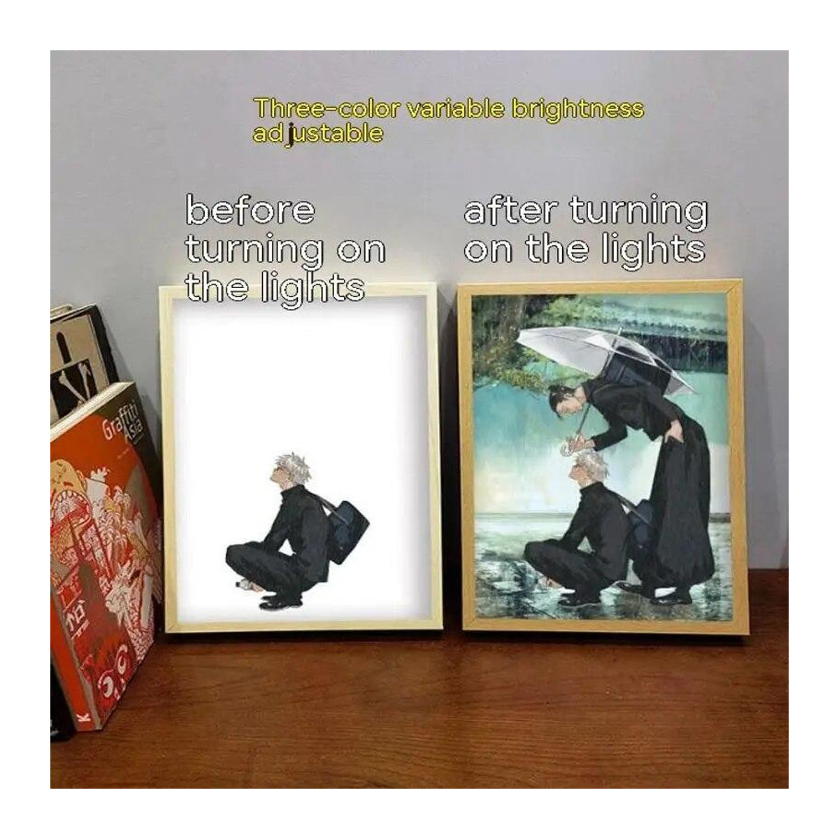 Lemo Nade Jujutsu Kaisen LED Leuchtendes Poster Dekorative Anime Figur Malerei in Mehrfarbig - Bild 2