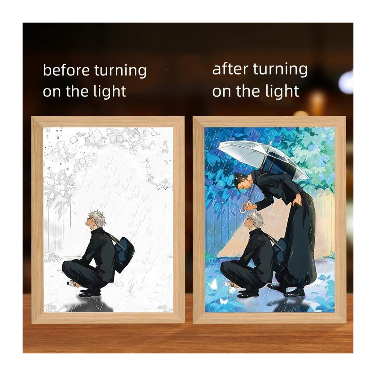 Lemo Nade Jujutsu Kaisen LED Leuchtendes Poster Dekorative Anime Figur Malerei in Mehrfarbig - Bild 3