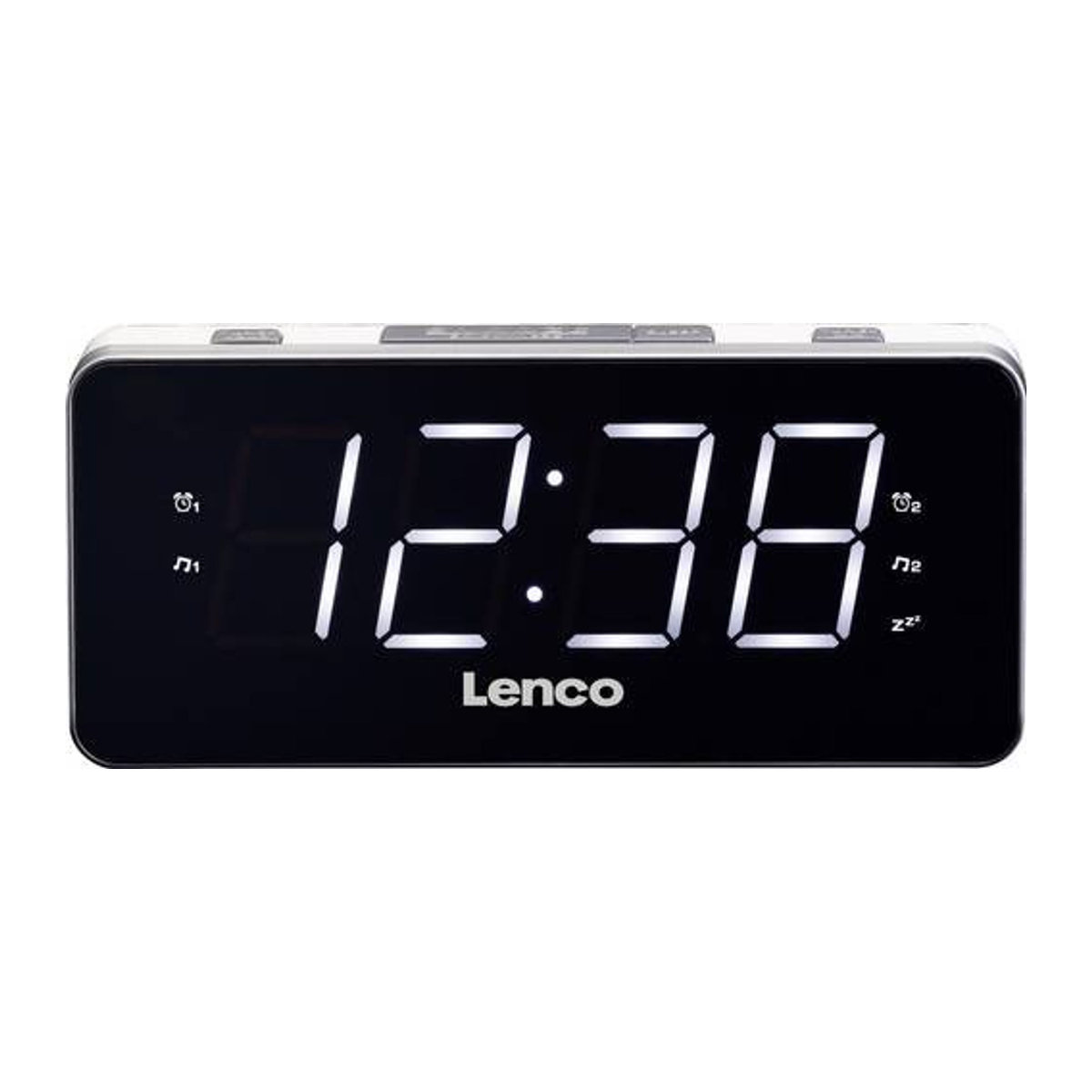 Lenco CR-18 Digitaler Radiowecker mit LED-Display in Weiß - Bild 2