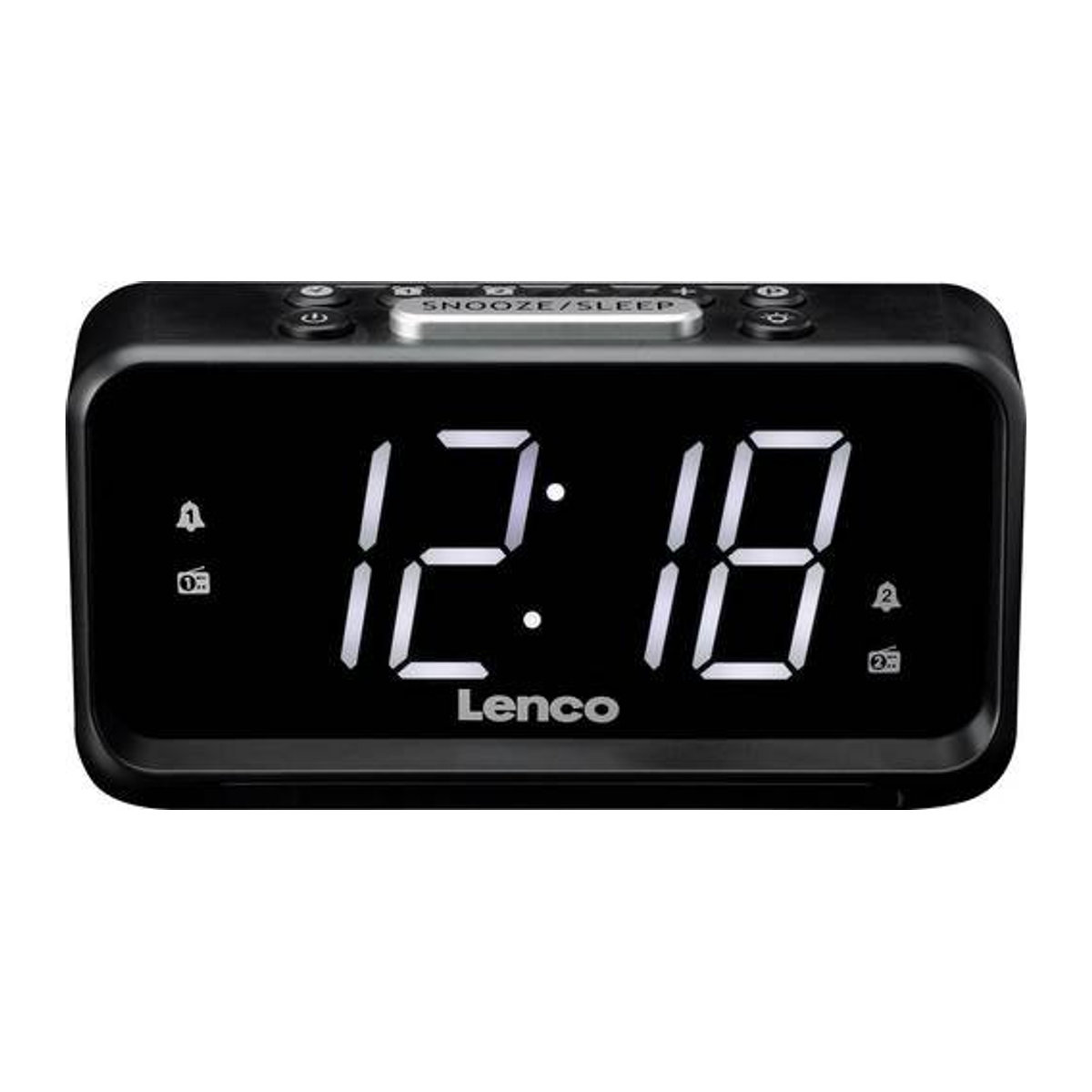 Lenco Radiowecker CR-28BK Schwarz mit Weckfunktion - Bild 1