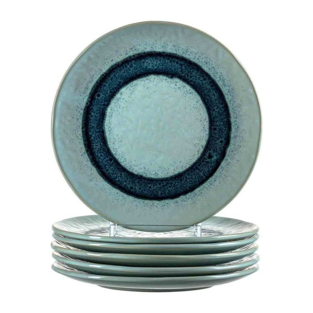 Leonardo Teller Matera Keramik blau 6er Set rund Durchmesser: 22.5 cm - Bild 1
