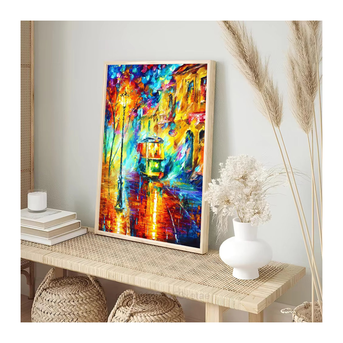 Leonid Afremov Ölgemälde Poster als Landschaftsdruck auf Papier, mehrfarbig, B: 15 cm, H: 10 cm - Bild 5