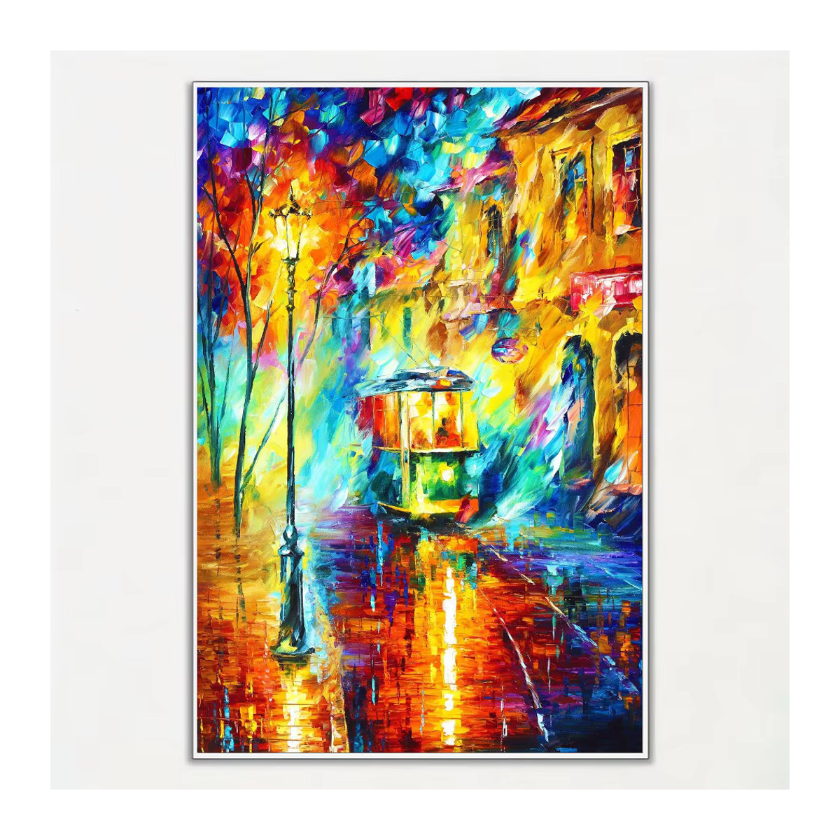 Leonid Afremov Ölgemälde Poster als Landschaftsdruck auf Papier, mehrfarbig, B: 15 cm, H: 10 cm - Bild 6