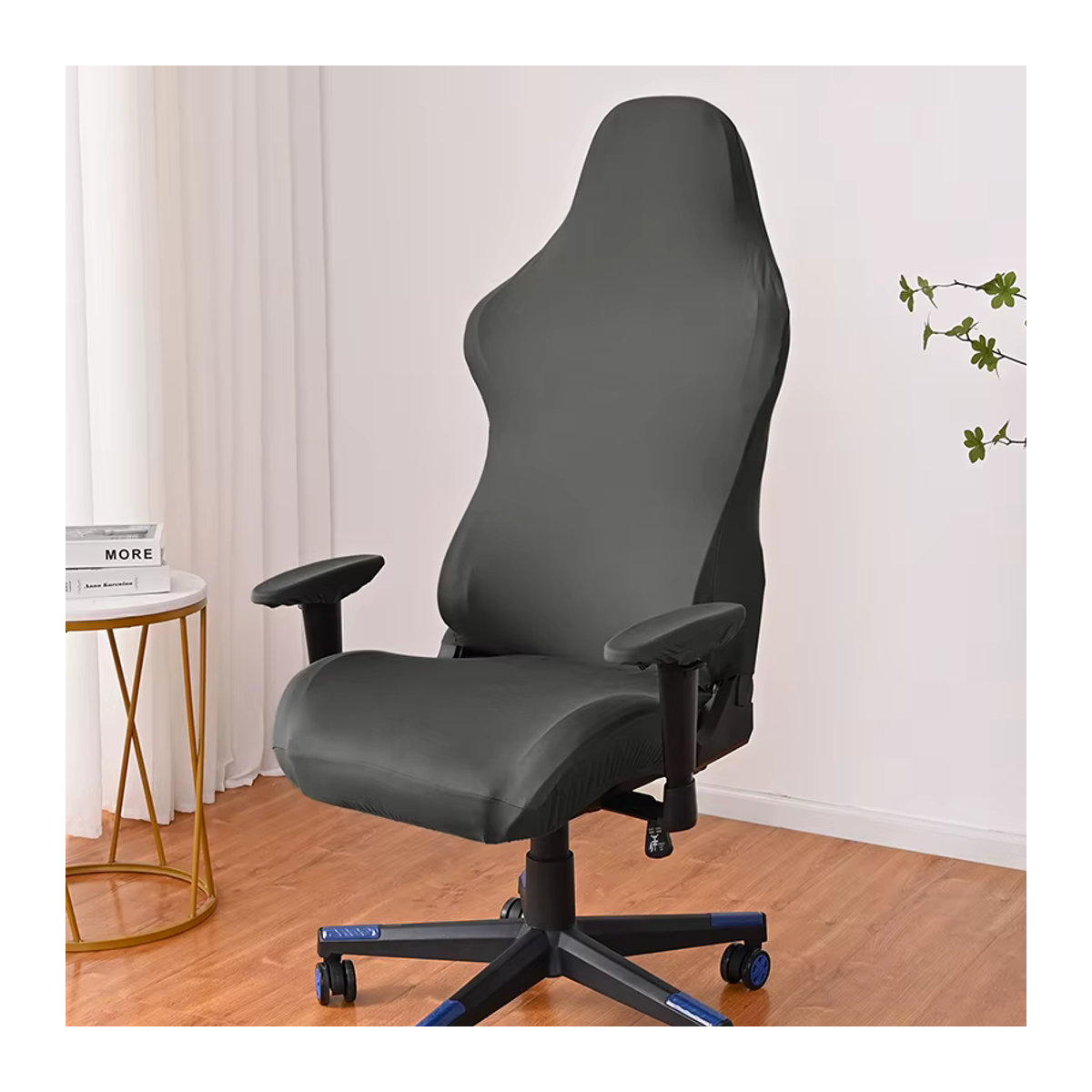 Leorate Gaming Sessel Sitzbezug in Schwarz, elastischer Stretch-Stuhlbezug für Büro- und Computerstühle zum Schutz der Oberfläche - Bild 4