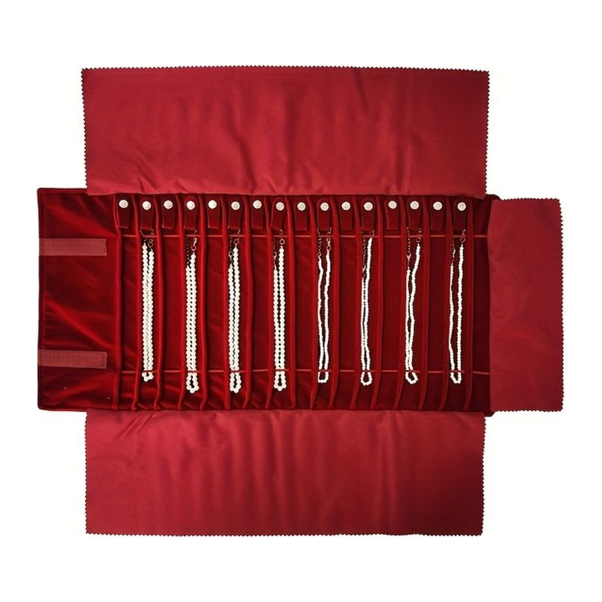 Lesaiyarr Schmuck-Display-Tasche aus Textil in Rot für Halsketten und Schmuckaufbewahrung - Bild 1