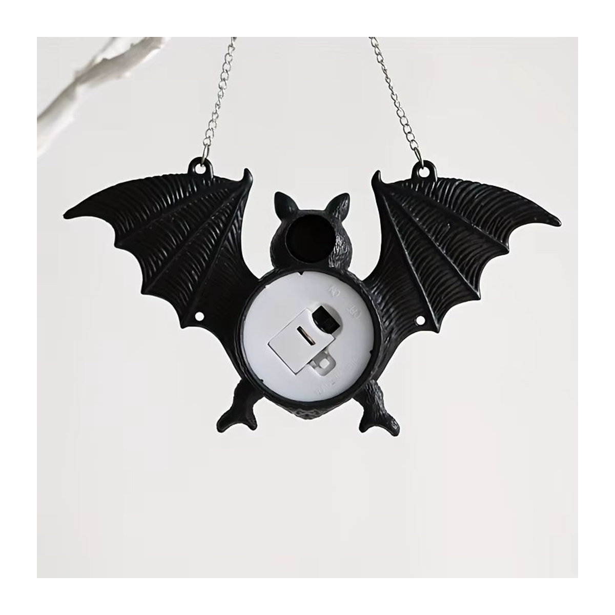 Leuchtende Halloween Fledermaus-Hängedekoration aus Kunststoff in Schwarz mit Farbverlauf - Bild 3